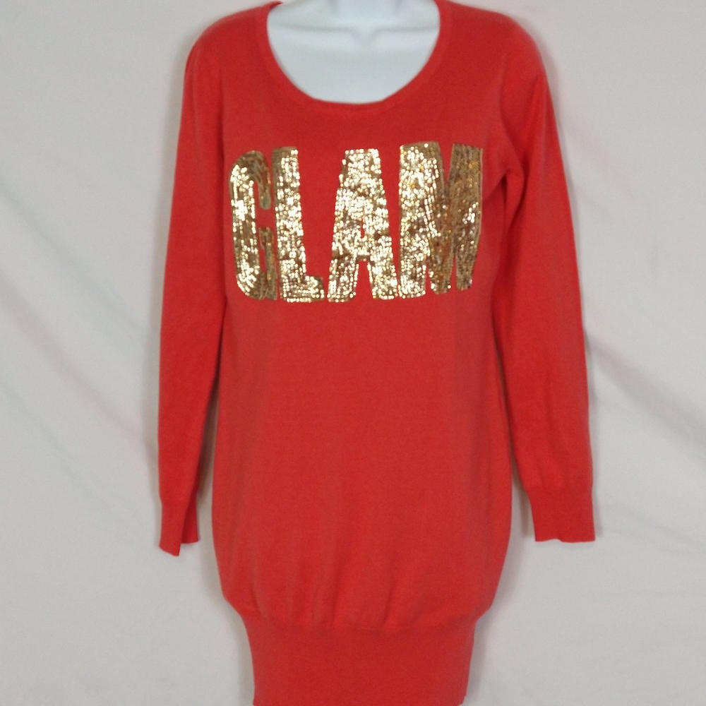 Women's Coral Sweater Dress Size Large